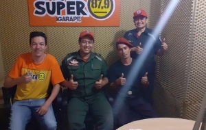 Entrevista com a 1° cia de bombeiros de Igarapé no Super Mix.